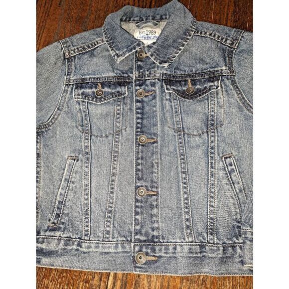 Boys Small Size 5/6 Place by Childrens Place Long Sleeve Denim Blue Jean Jacket - Picture 3 of 6